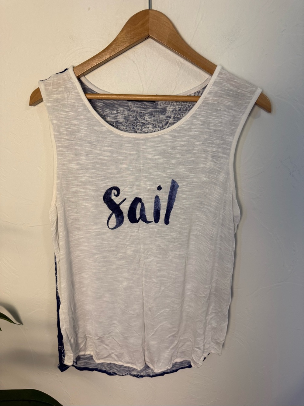 Max Jeans Nautical Sailboat Tank Top Size Medium